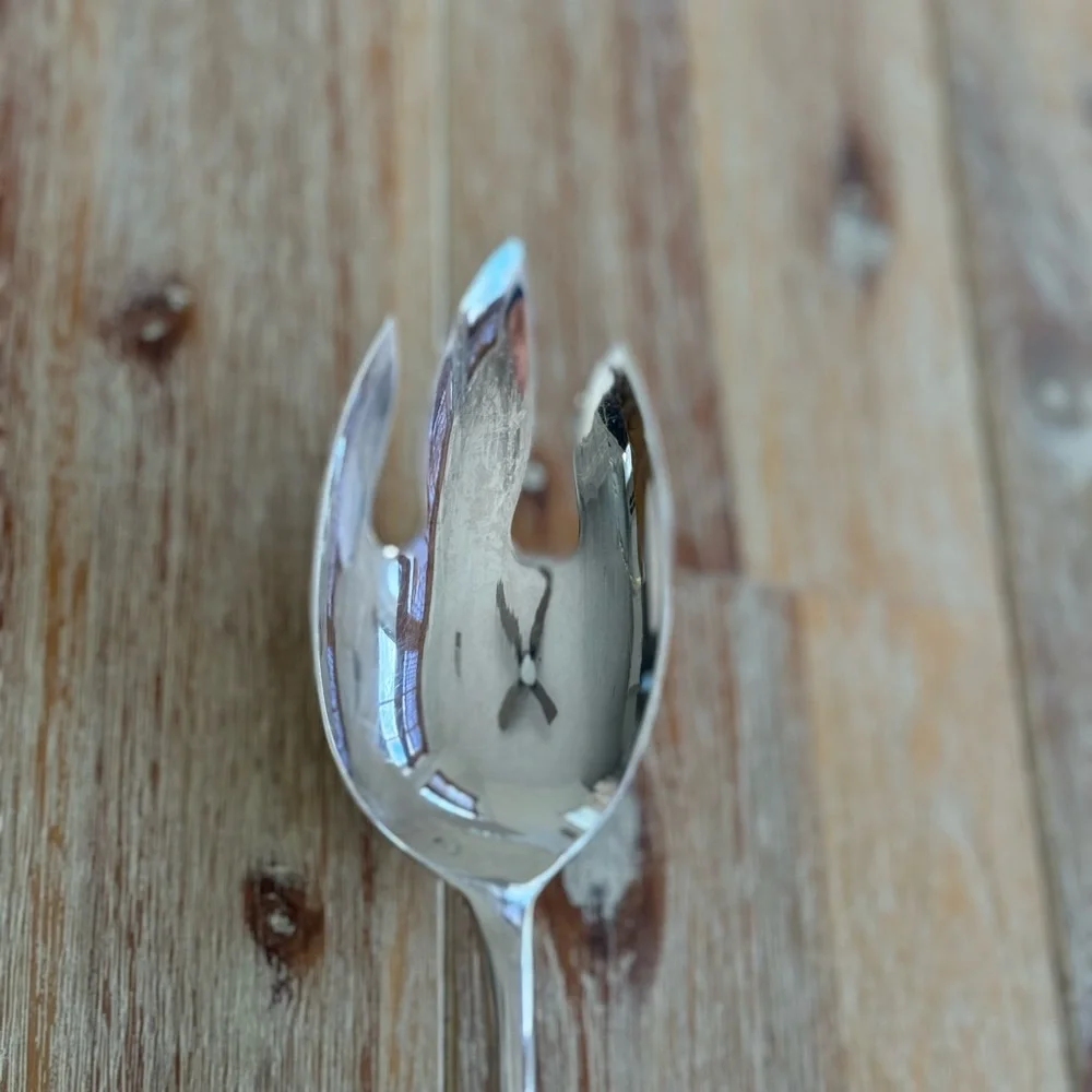 Vintage Italian Silver Plated Ladle and Serving Spoon